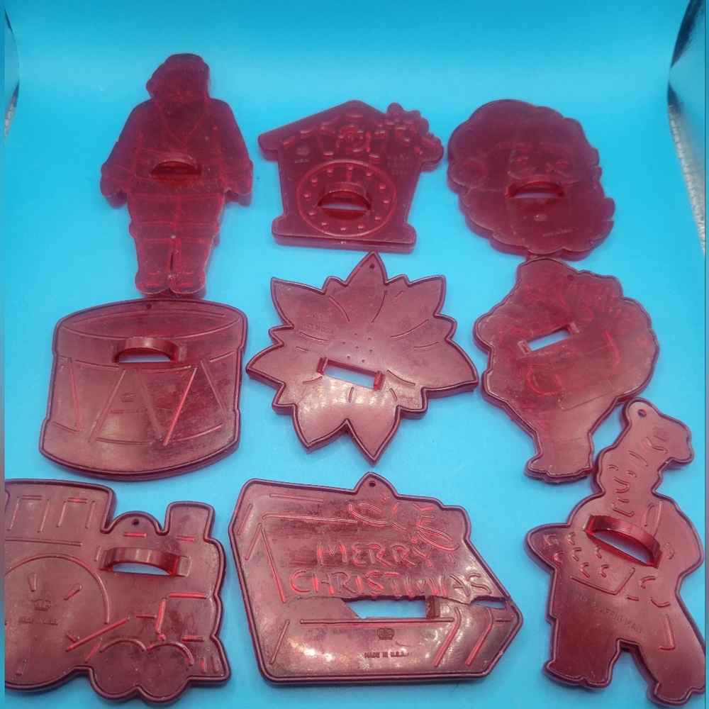 HRM Vintage Plastic Cookie Cutter Lot